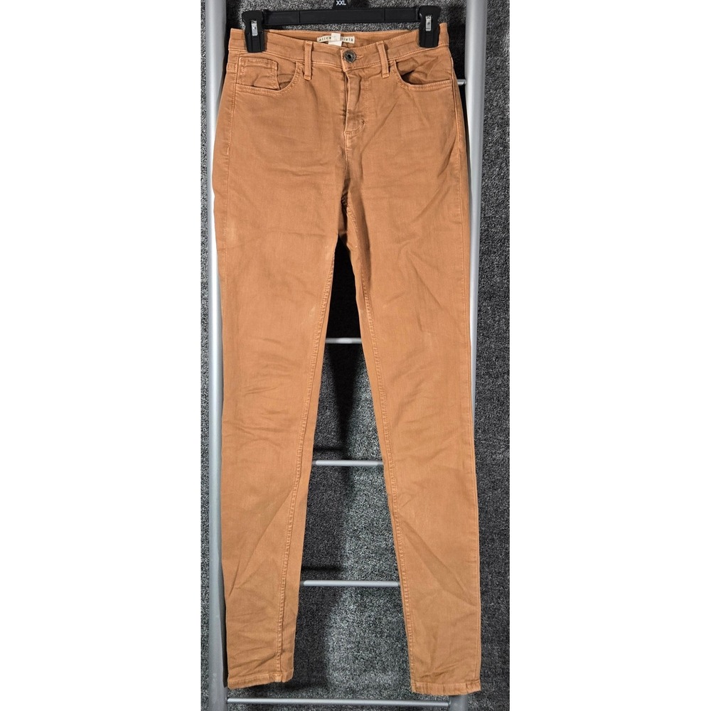 Alice + Olivia Skinny Jeans Caramel Brown Stretch Made in USA Size 25